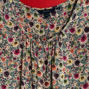 Boden Floral Short Sleeve Blouse